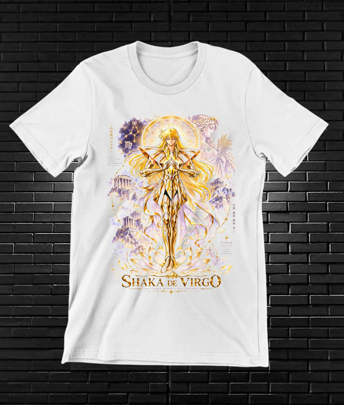 Camiseta Caballeros del Zodiaco MELAR - MERON Blanco