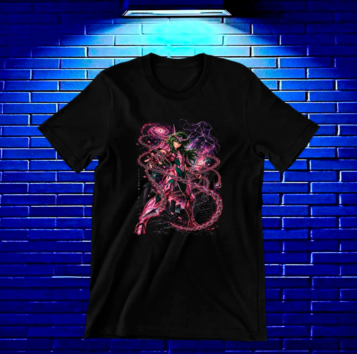 Camiseta Caballeros del Zodiaco MERAK - BANIX Negro