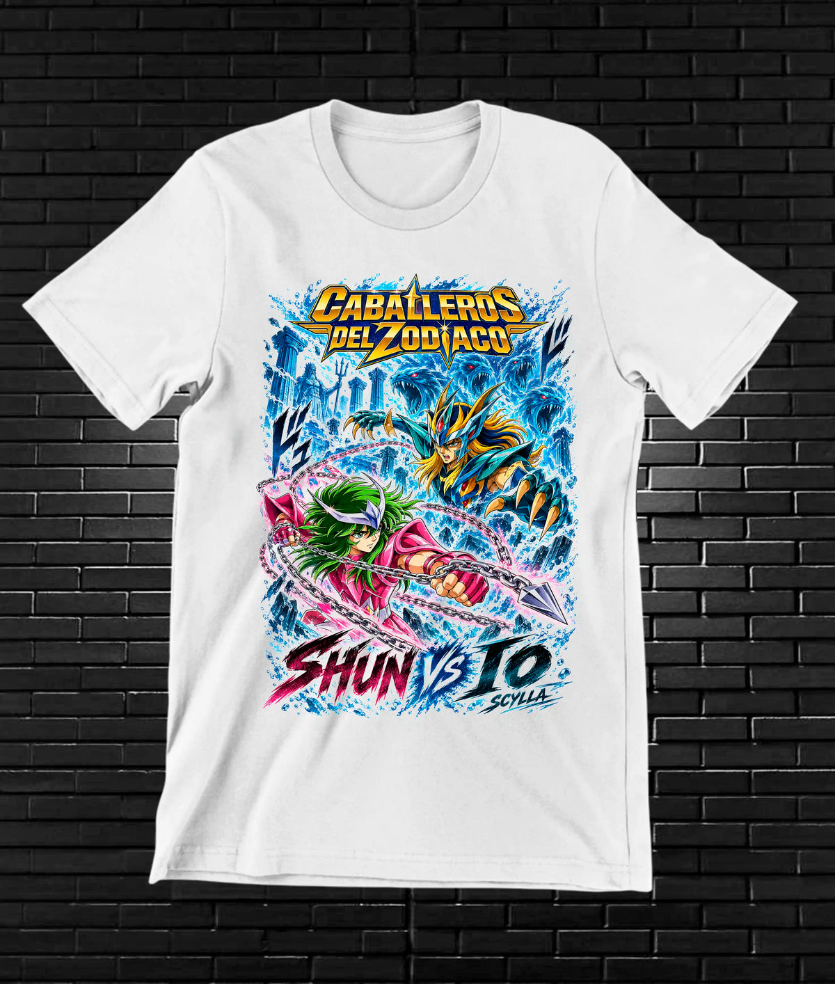 Camiseta Caballeros del Zodiaco MERAK - NIVRA Blanco