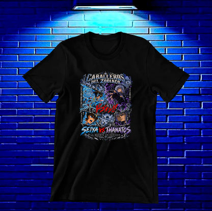 Camiseta Caballeros del Zodiaco NIMOR - MERON Negro