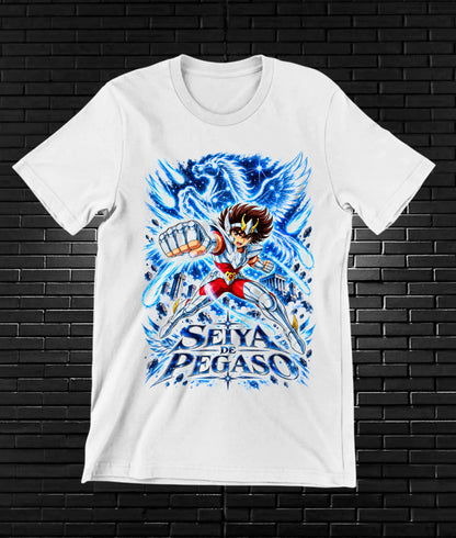Camiseta Caballeros del Zodiaco NIREN - BAREN Blanco