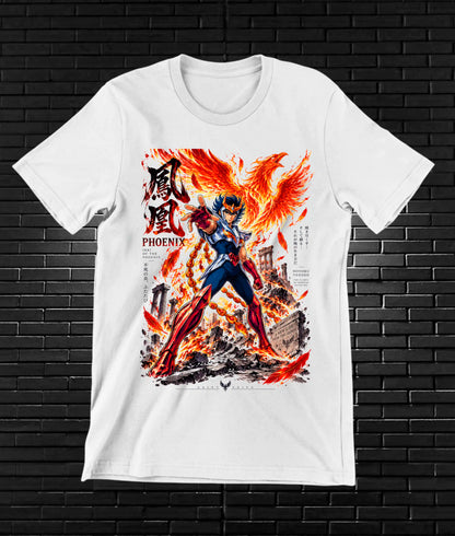 Camiseta Caballeros del Zodiaco NIREN - MERON Blanco