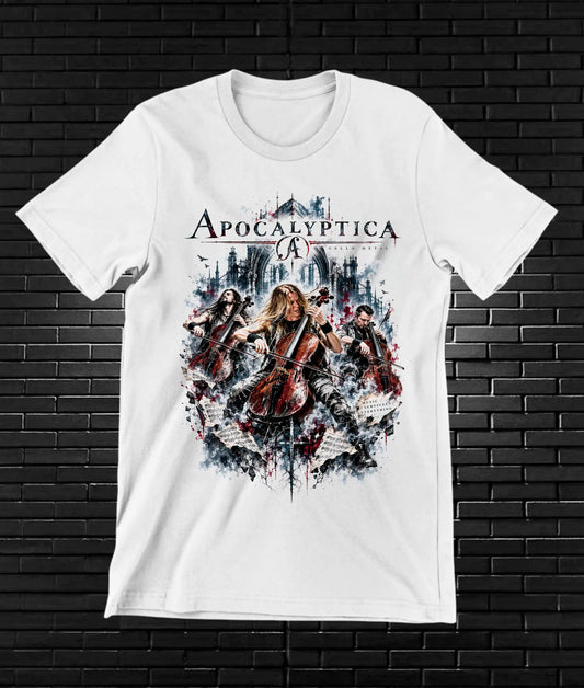 Camiseta Apocalyptica, familia BAMOR, diseño BANIX, color blanco