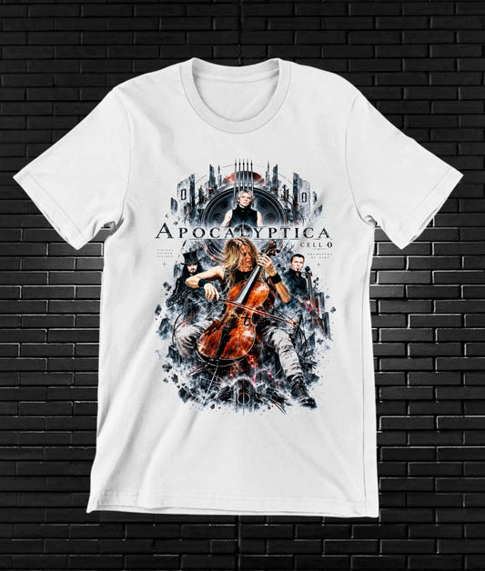 Camiseta Apocalyptica, familia BAMOR, diseño BAREN, color blanco