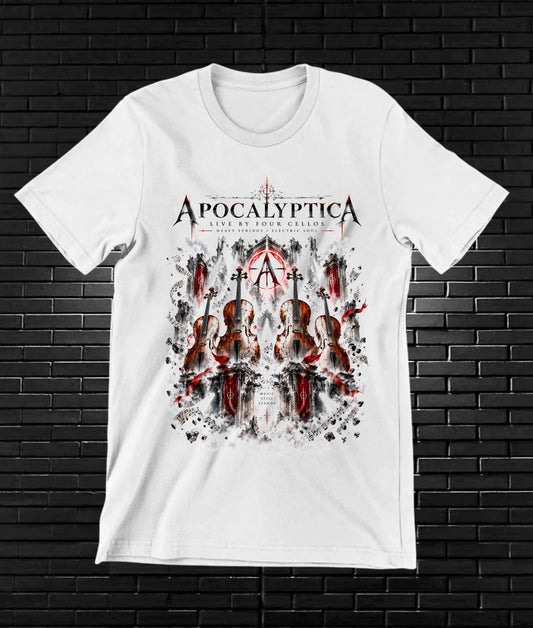Camiseta Apocalyptica, familia CAMINE, diseño CAVOX, color blanco