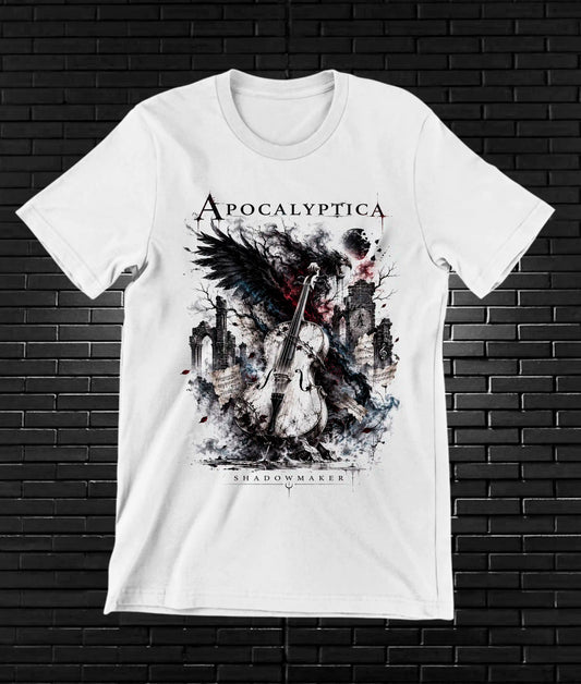 Camiseta Apocalyptica, familia NIMOR, diseño BAREN, color blanco