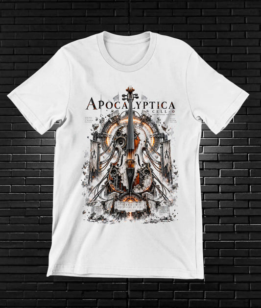 Camiseta Apocalyptica, familia NIMOR, diseño CAVOX, color blanco