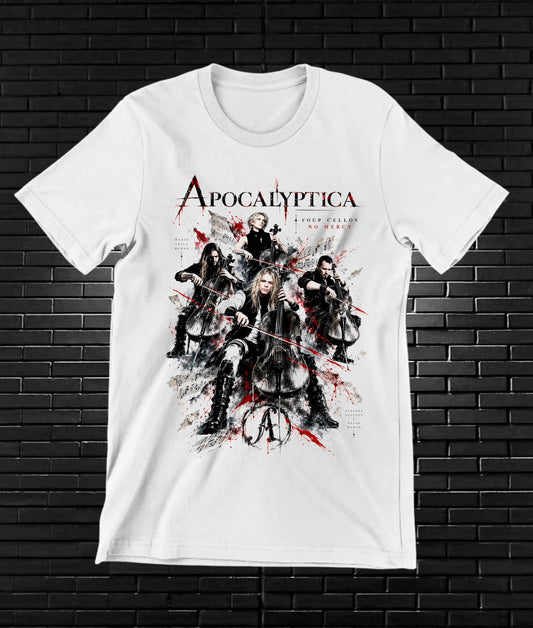 Camiseta Apocalyptica, familia NIMOR, diseño MERON, color blanco