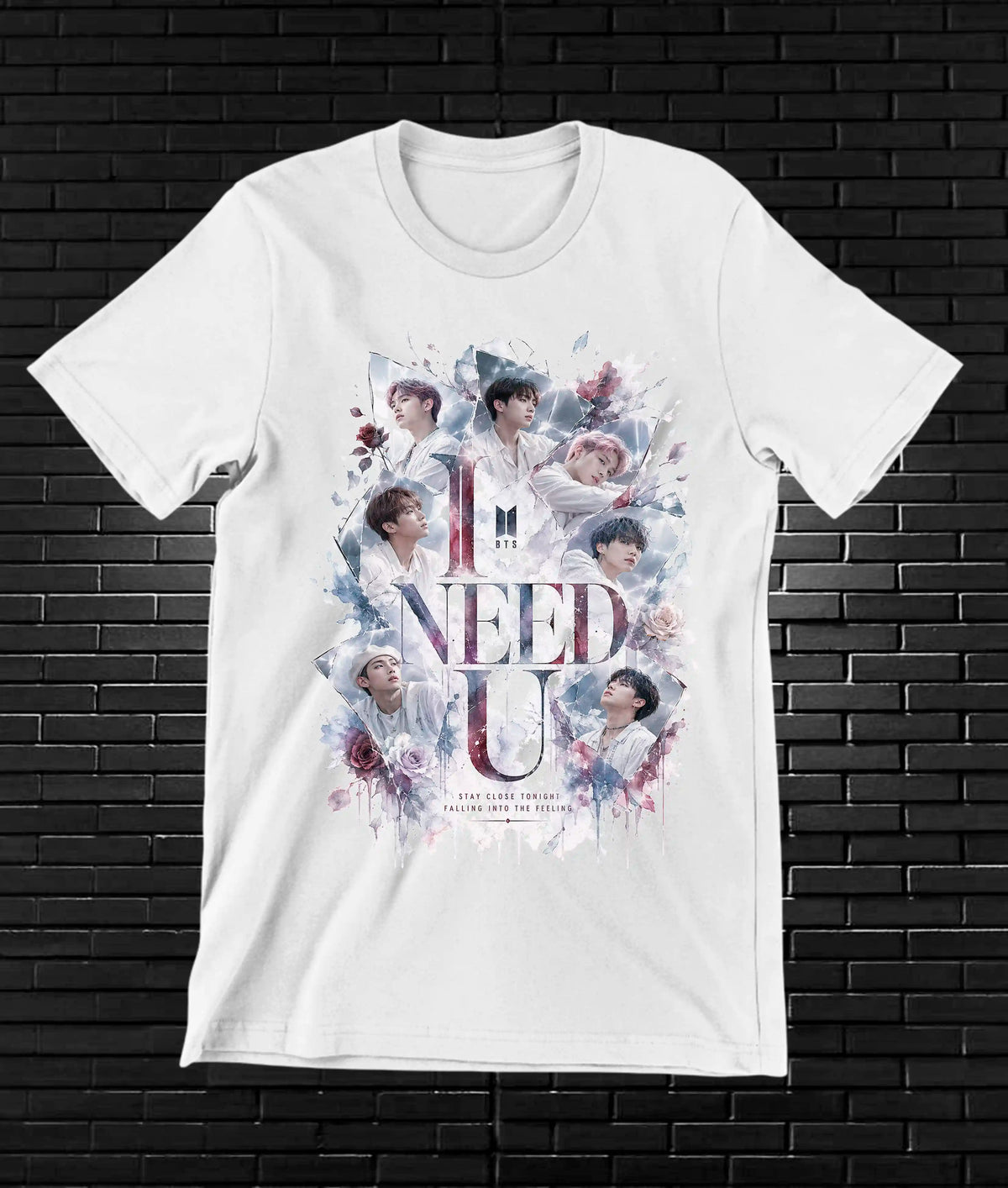 Camiseta BTS, diseño CAVOX, color blanco
