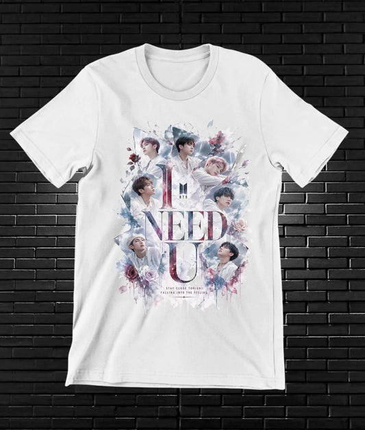 Camiseta BTS, diseño CAVOX, color blanco