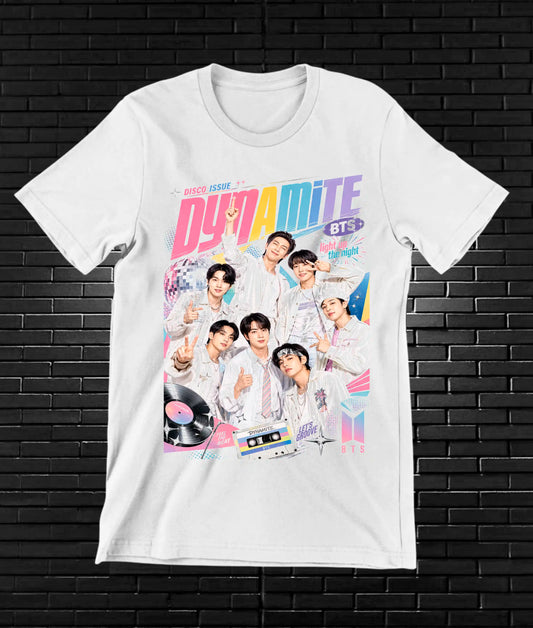 Camiseta BTS, diseño NIVRA, color blanco