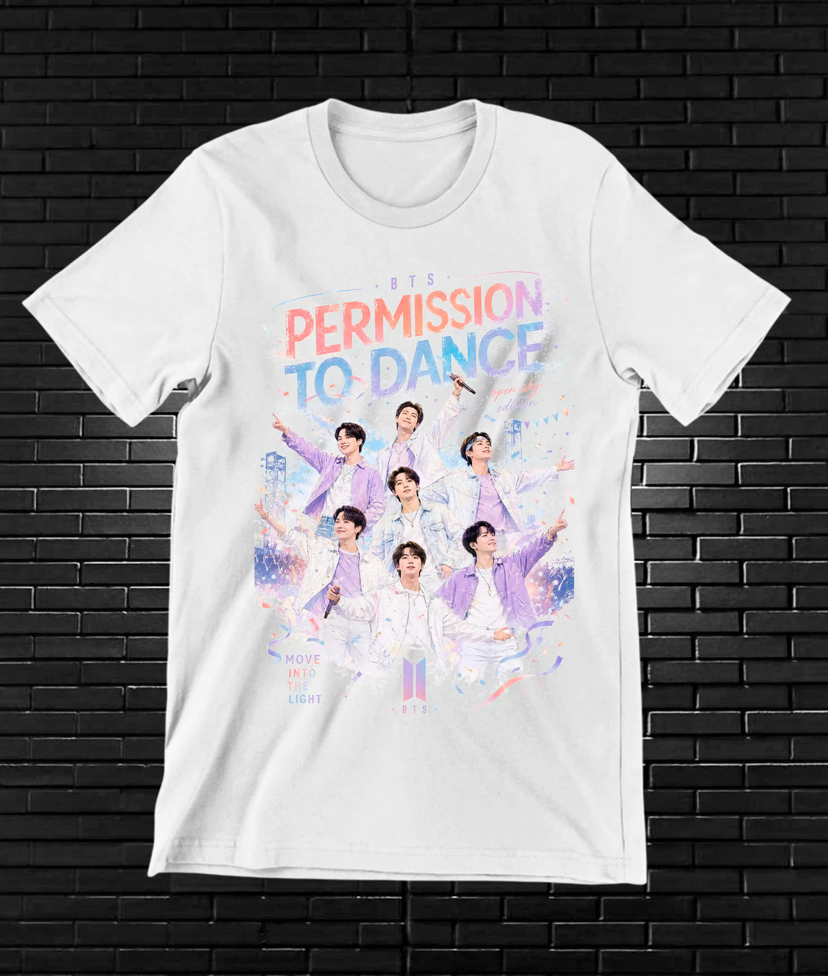 Camiseta BTS, diseño CAVOX, color blanco