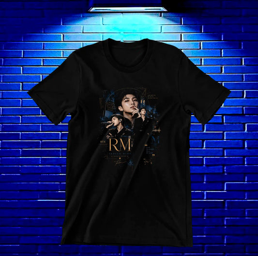Camiseta BTS, diseño BANIX, color negro
