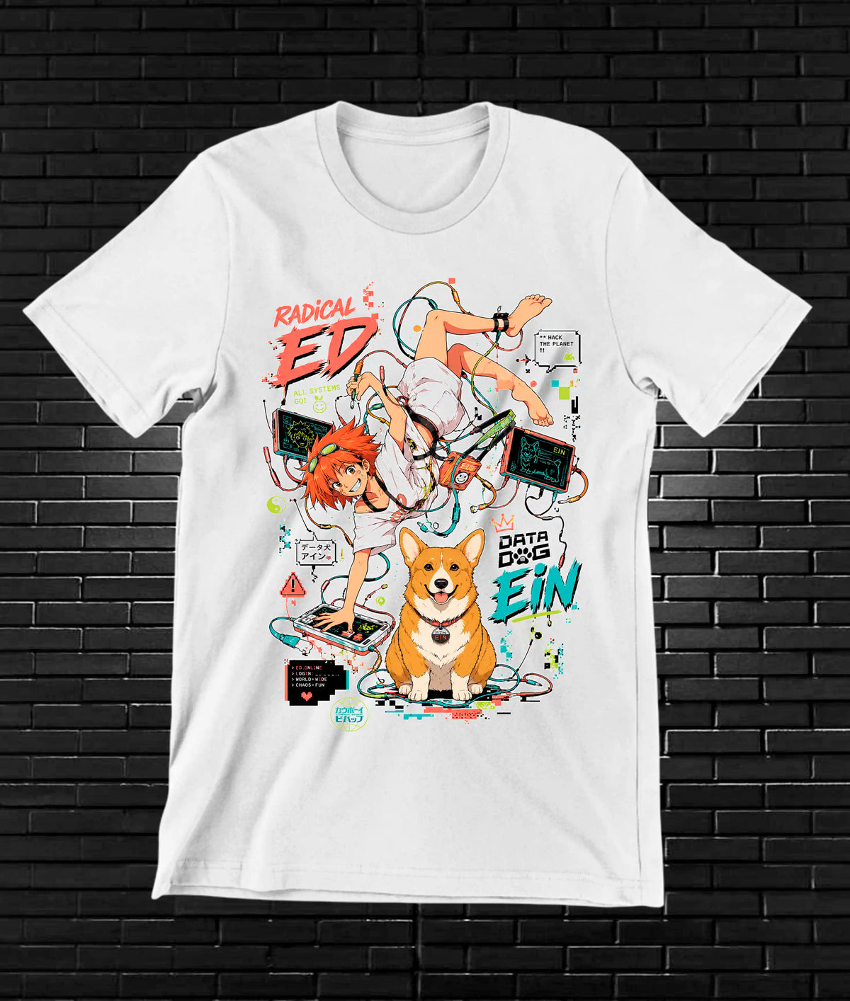 Camiseta Cowboy Bebop diseño CAVOX color blanco