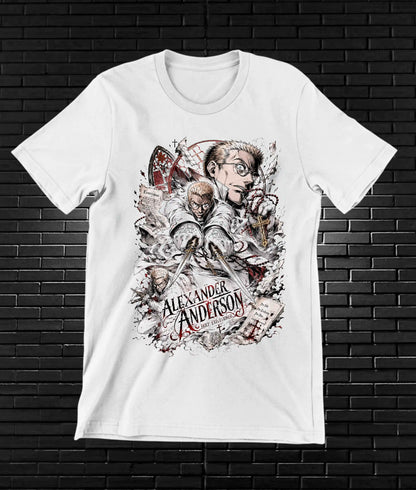 Camiseta Hellsing 2 diseño MERON color blanco