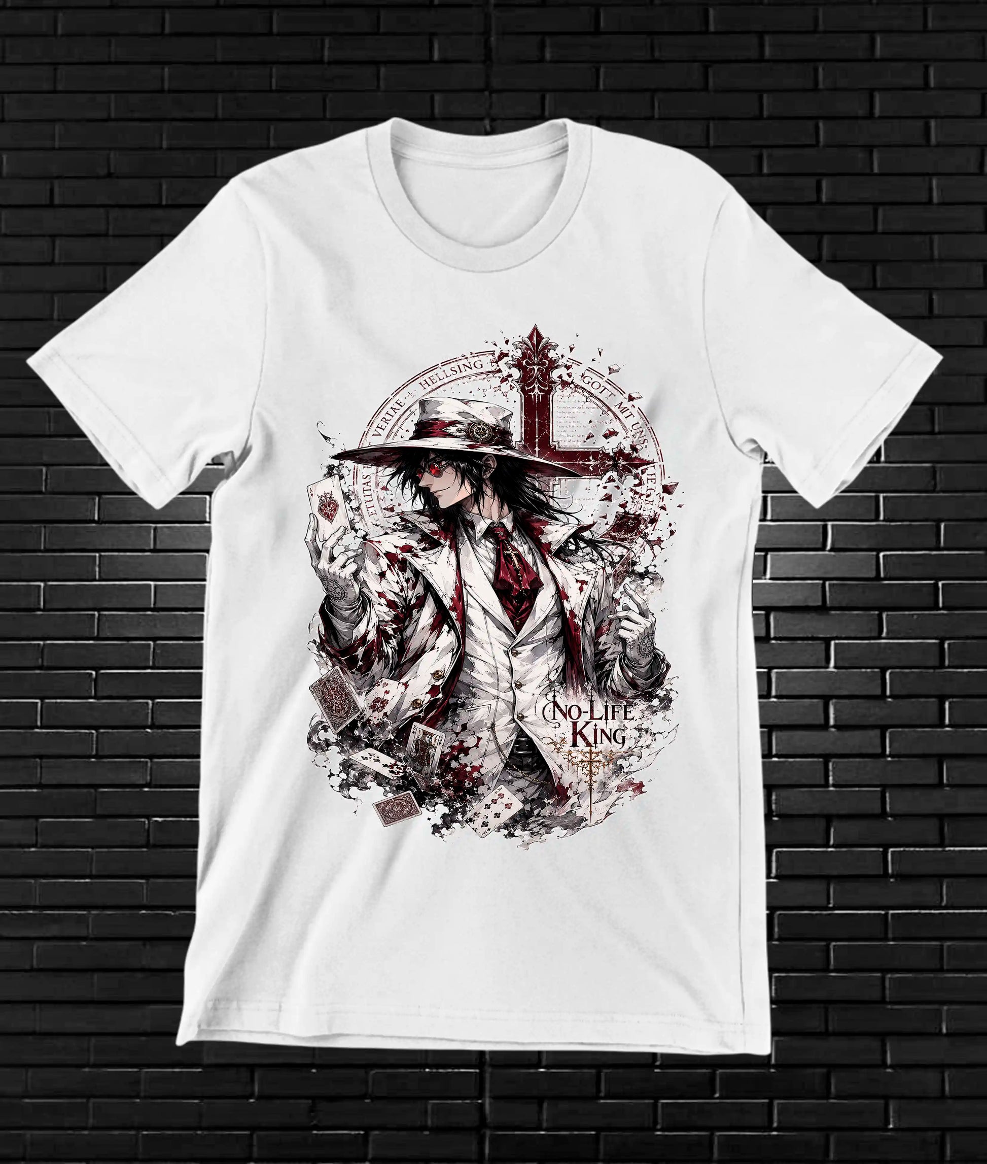 Camiseta Hellsing 3 diseño BANIX color blanco
