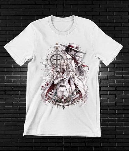 Camiseta Hellsing 3 diseño NIVRA color blanco