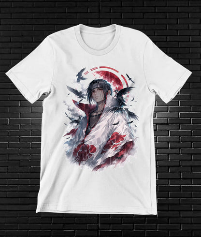 Camiseta Naruto Itachi 2 diseño BAREN color blanco
