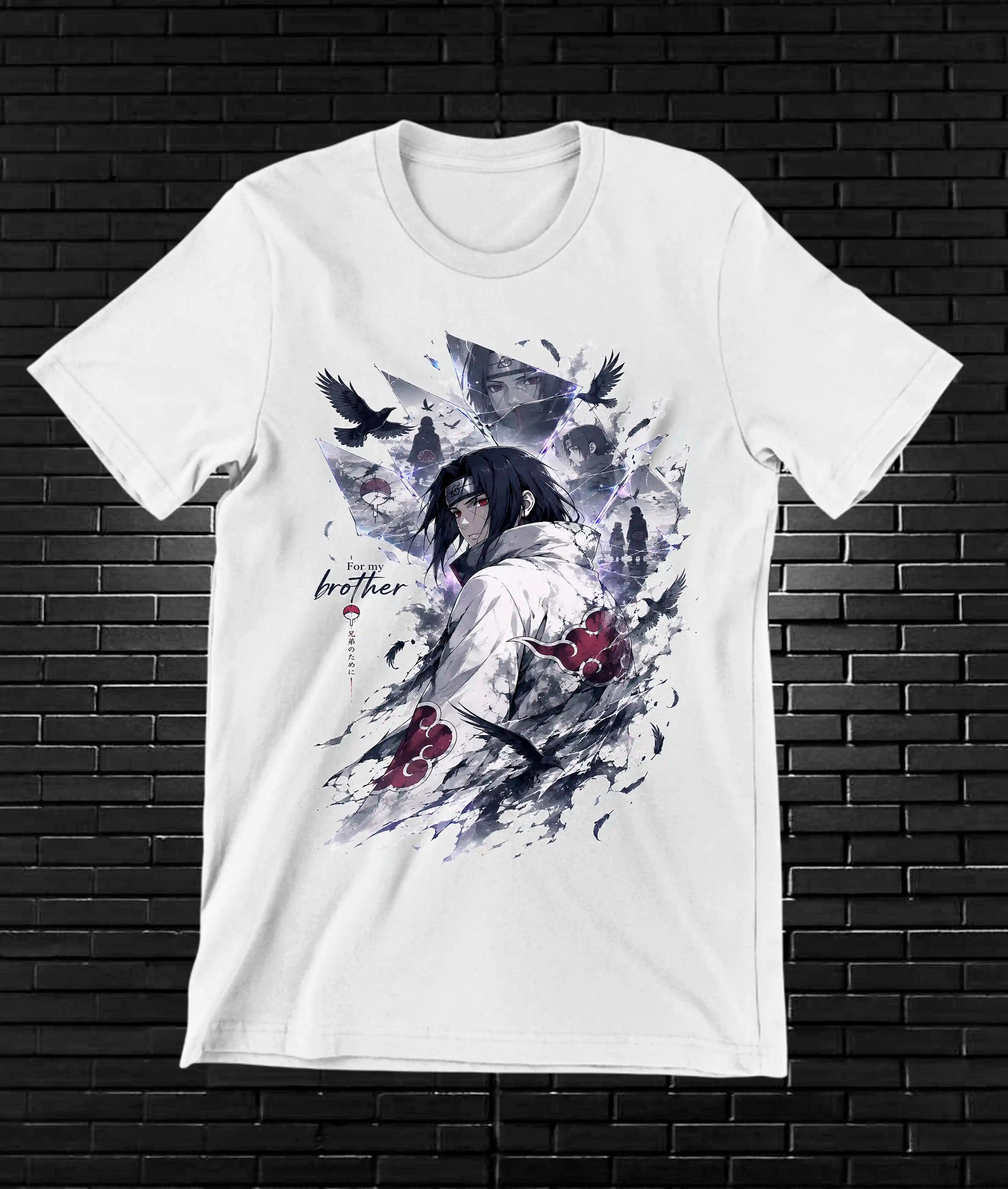 Camiseta Naruto Itachi 2 diseño CAVOX color blanco