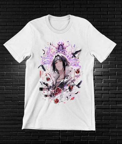 Camiseta Naruto Itachi 3 diseño CAVOX color blanco