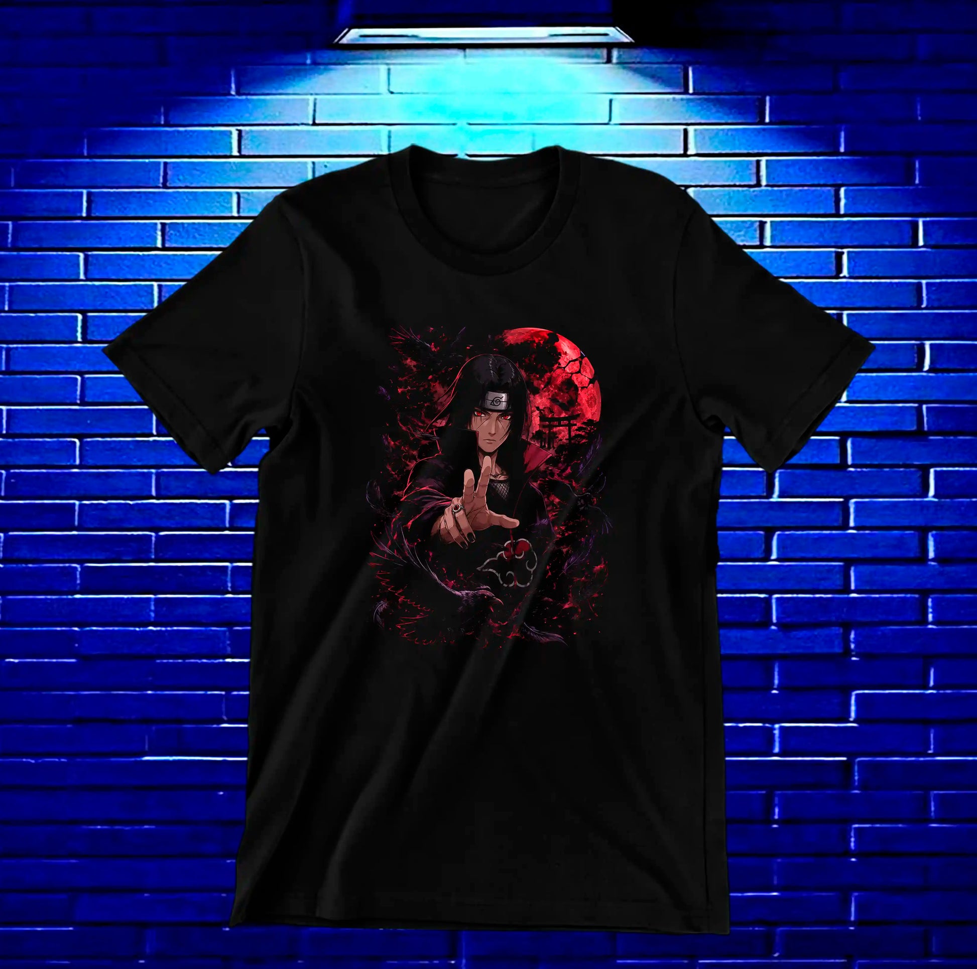 Camiseta Naruto Itachi 3 diseño NIVRA color negro