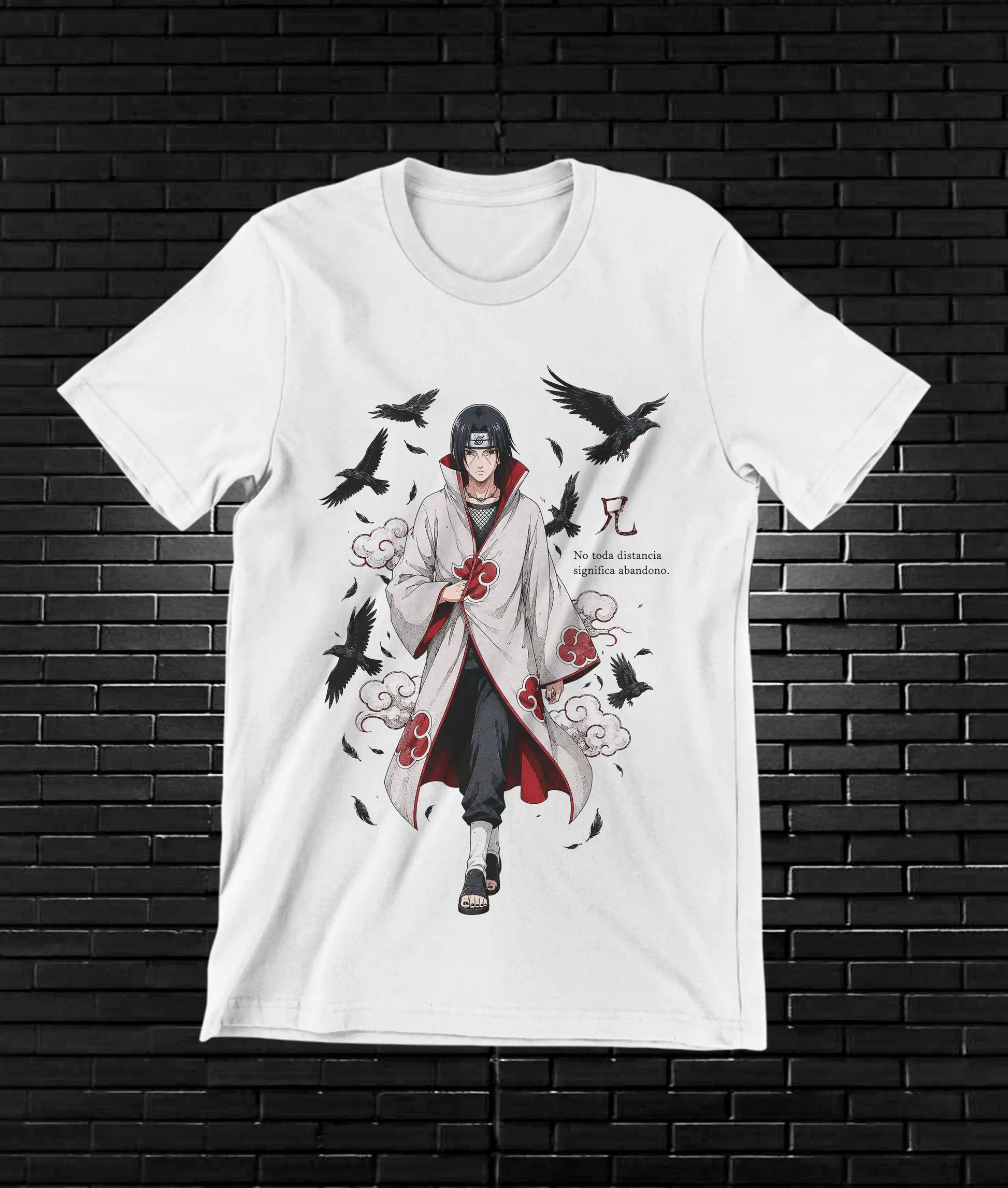 Camiseta Naruto Itachi diseño CAVOX color blanco