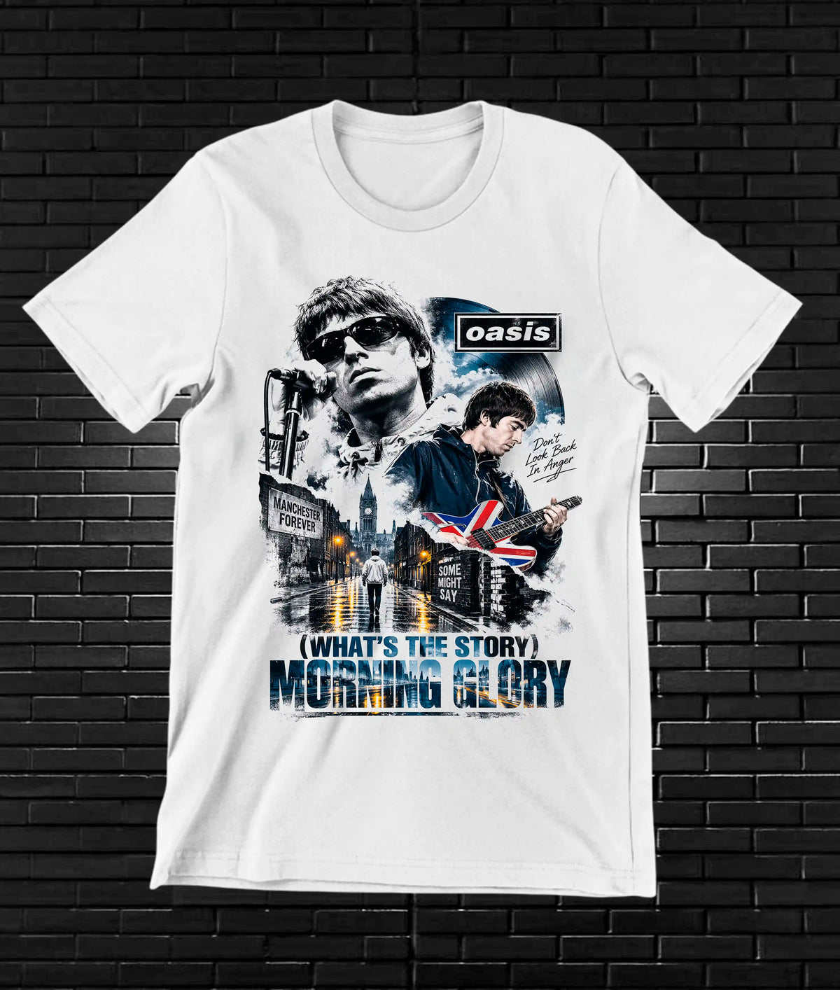 Camiseta Oasis, diseño BAREN, color blanco