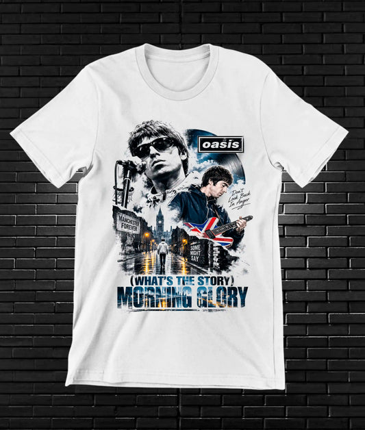 Camiseta Oasis, diseño BAREN, color blanco