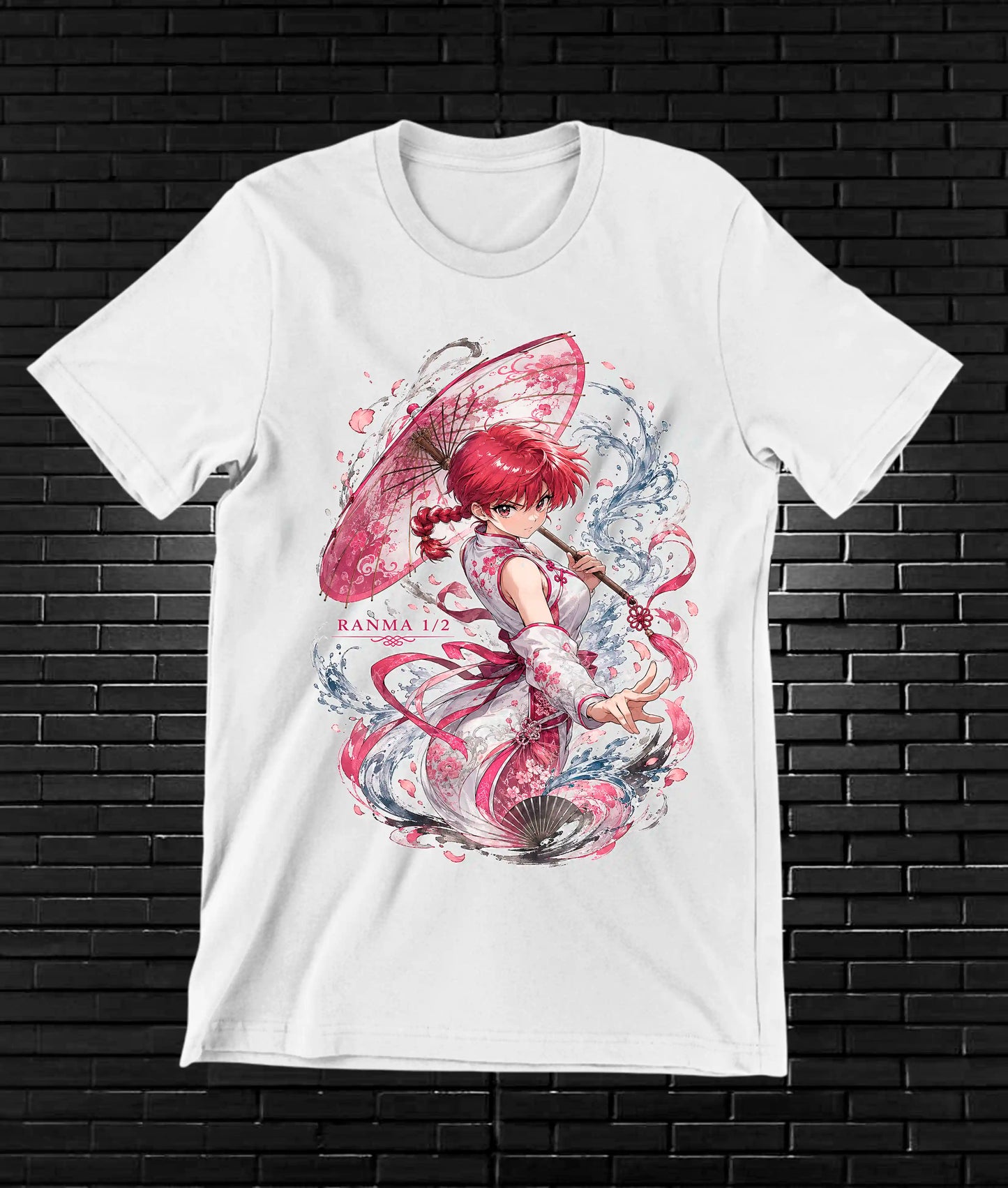 Camiseta Ranma 2 diseño BANIX color blanco