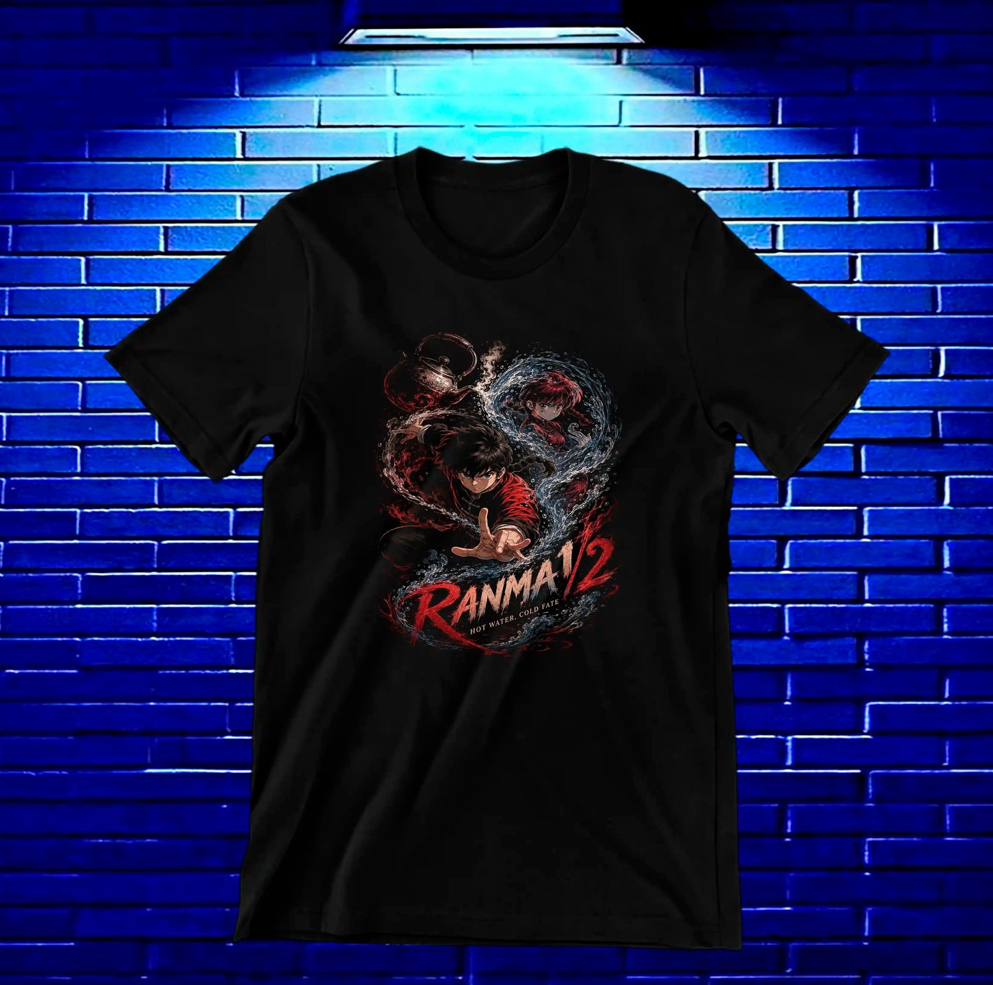 Camiseta Ranma 2 diseño CAVOX color negro