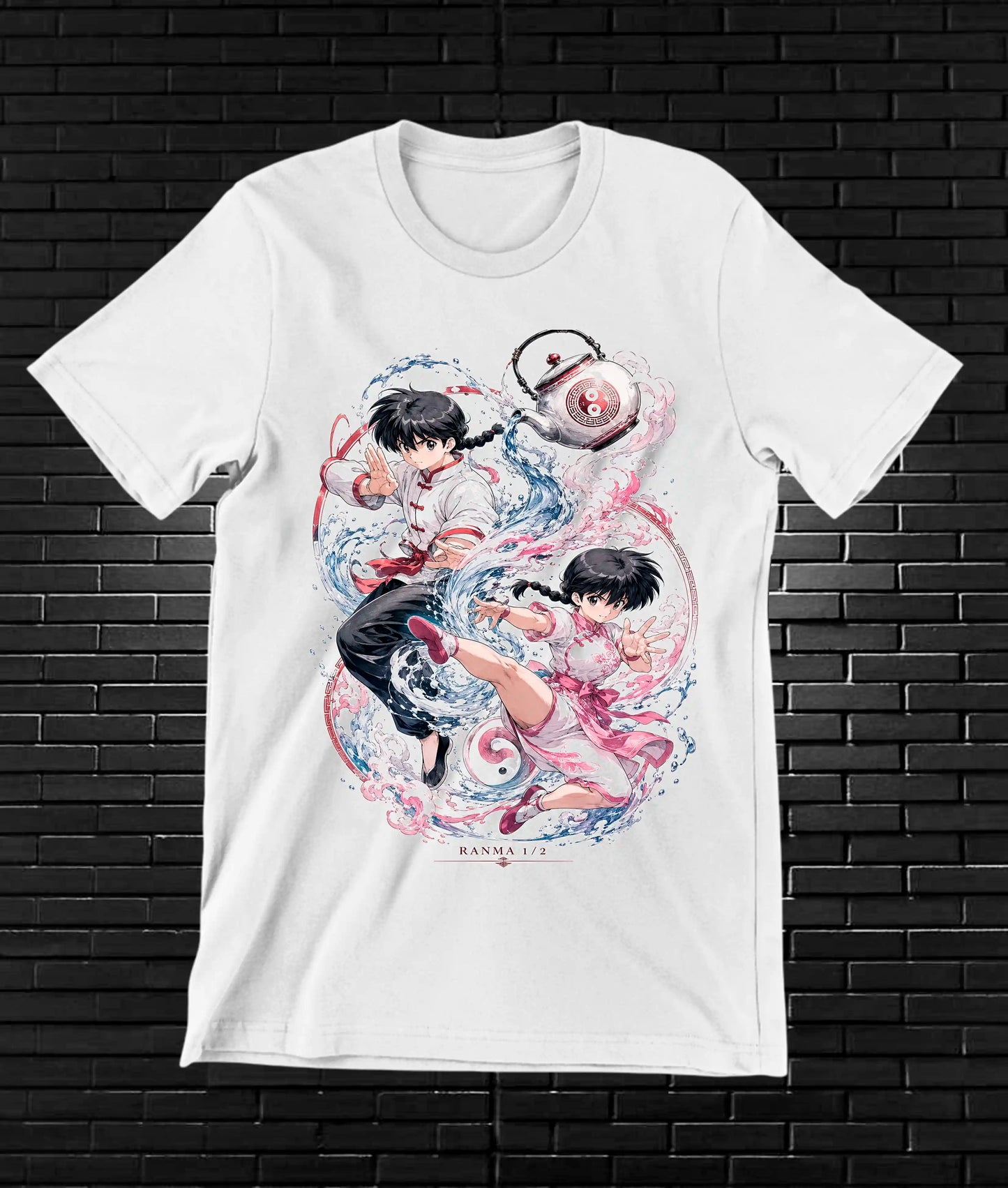 Camiseta Ranma 2 diseño MERON color blanco