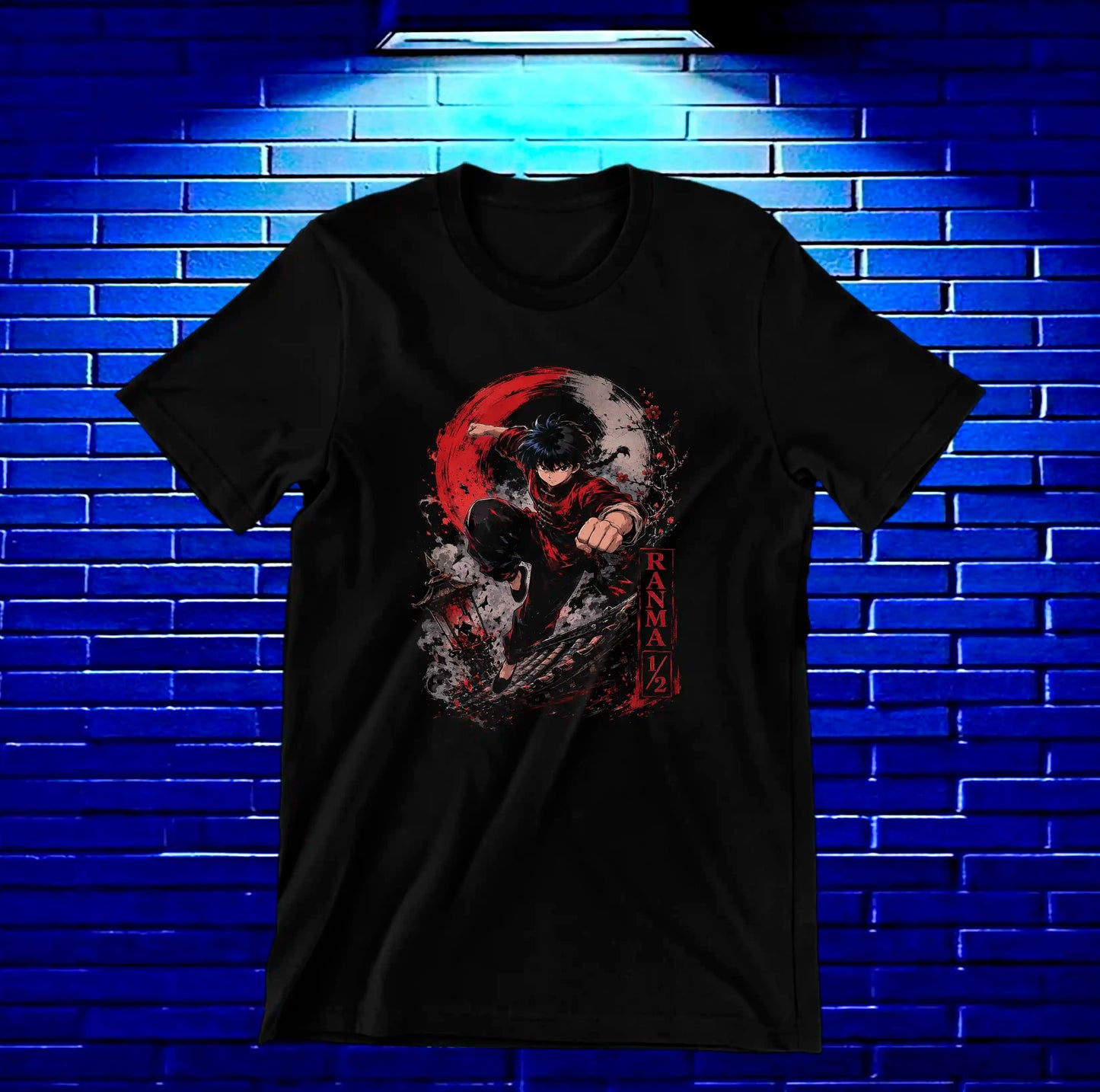 Camiseta Ranma 2 diseño NIVRA color negro