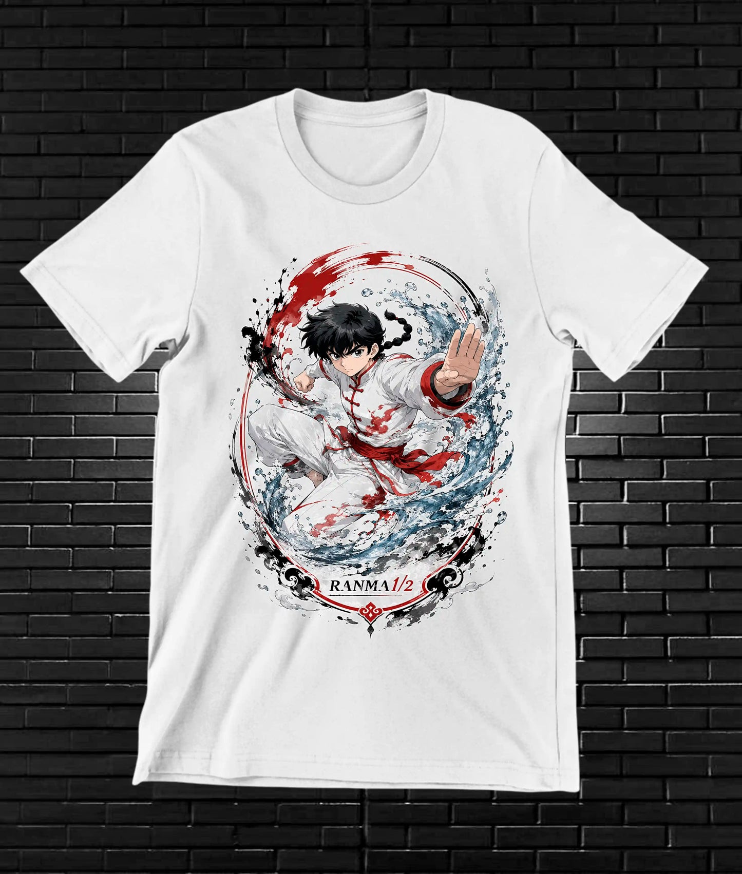 Camiseta Ranma diseño BANIX color blanco