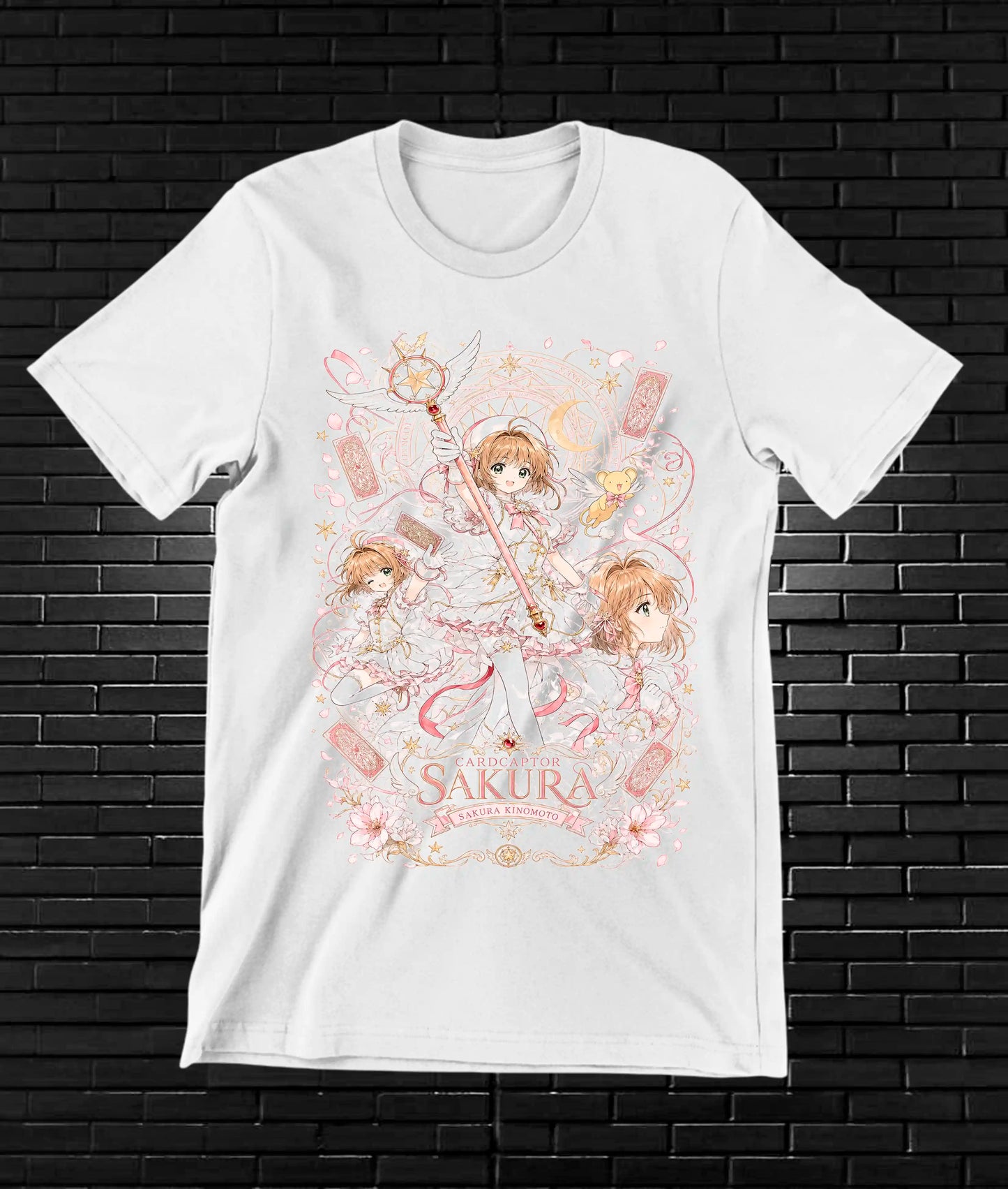 Camiseta Sakura Cardcaptor diseño MERON color blanco