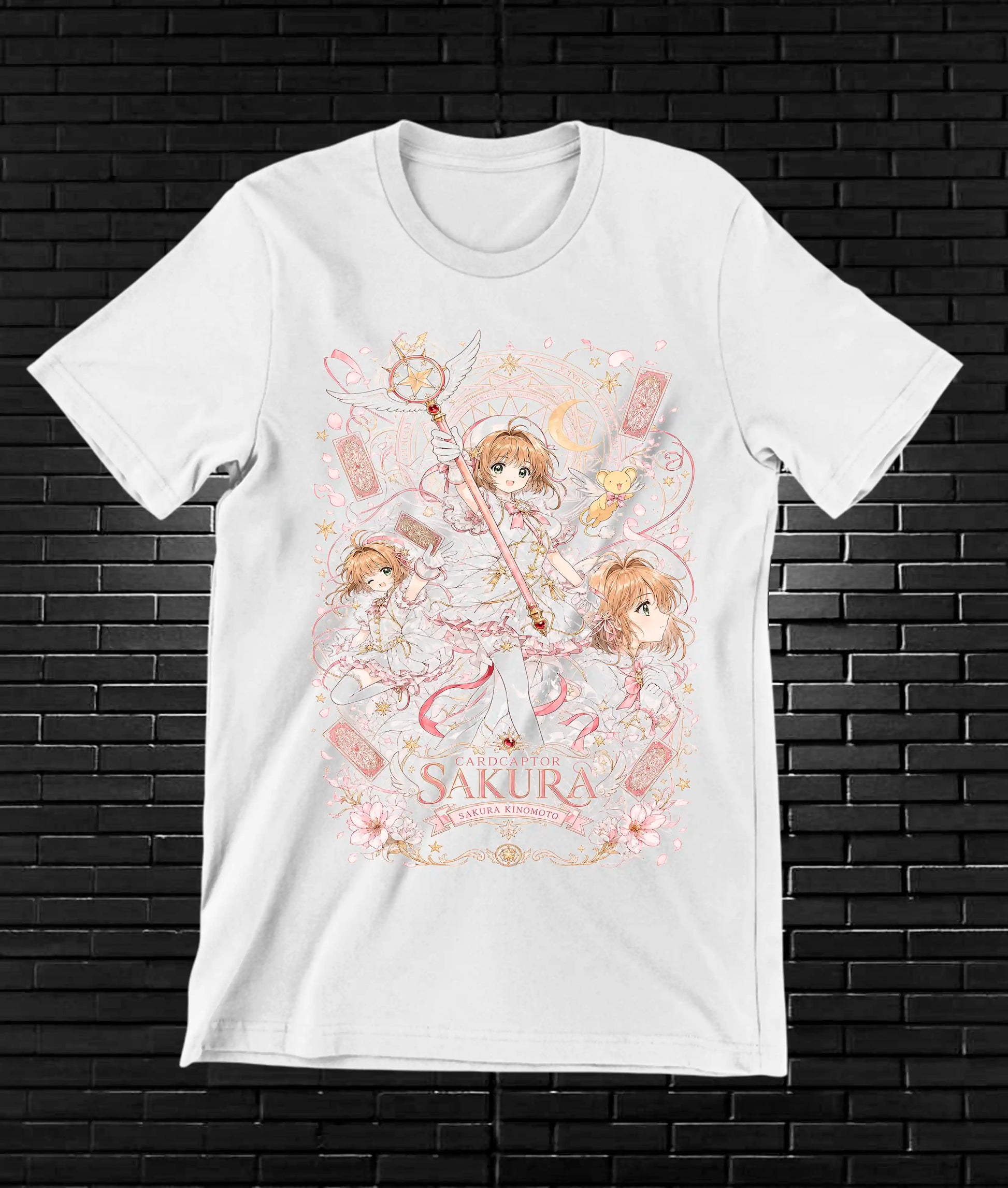 Camiseta Sakura Cardcaptor diseño MERON color blanco