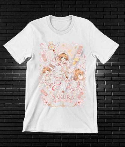 Camiseta Sakura Cardcaptor diseño MERON color blanco