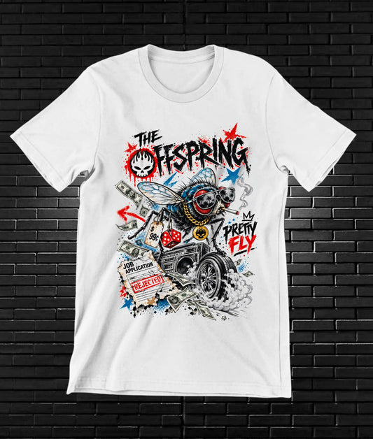 Camiseta The Offspring, diseño CAVOX, color blanco