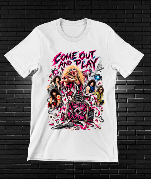 Camiseta Twisted Sister, familia BAMOR, diseño NIVRA, color blanco