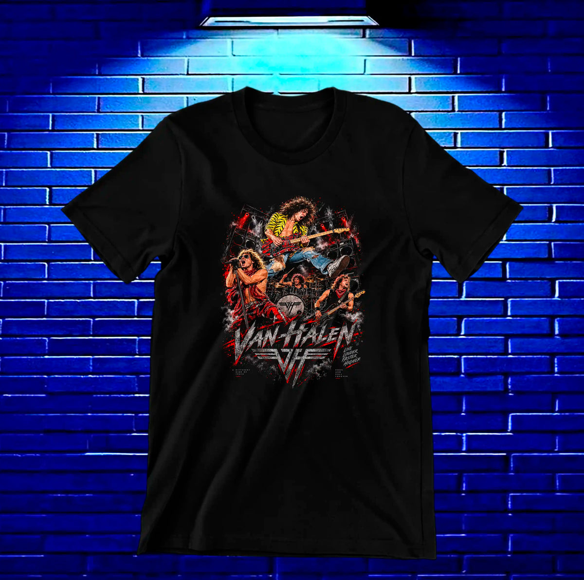 Camiseta Van Halen, diseño NIVRA, color negro