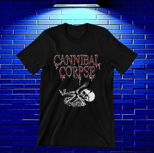 Camiseta Cannibal Corpse – Calavera y huesos · Negra