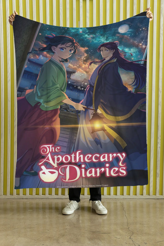 Cobija Diario de una Boticaria – Maomao y Jinshi · escena nocturna