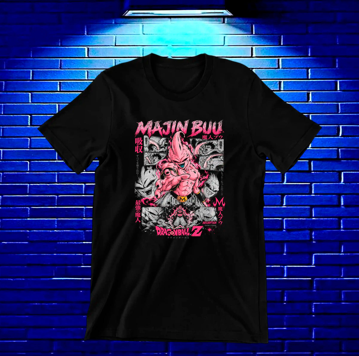 Camiseta Dragon Ball Majin Buu BALOR - MERON Negro