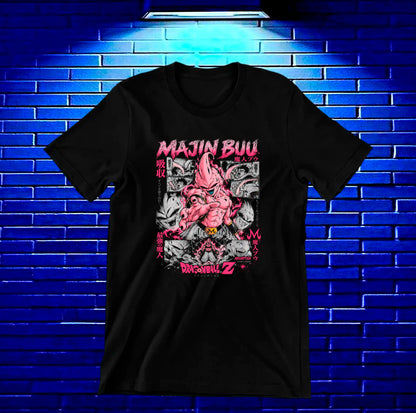 Camiseta Dragon Ball Majin Buu BALOR - MERON Negro