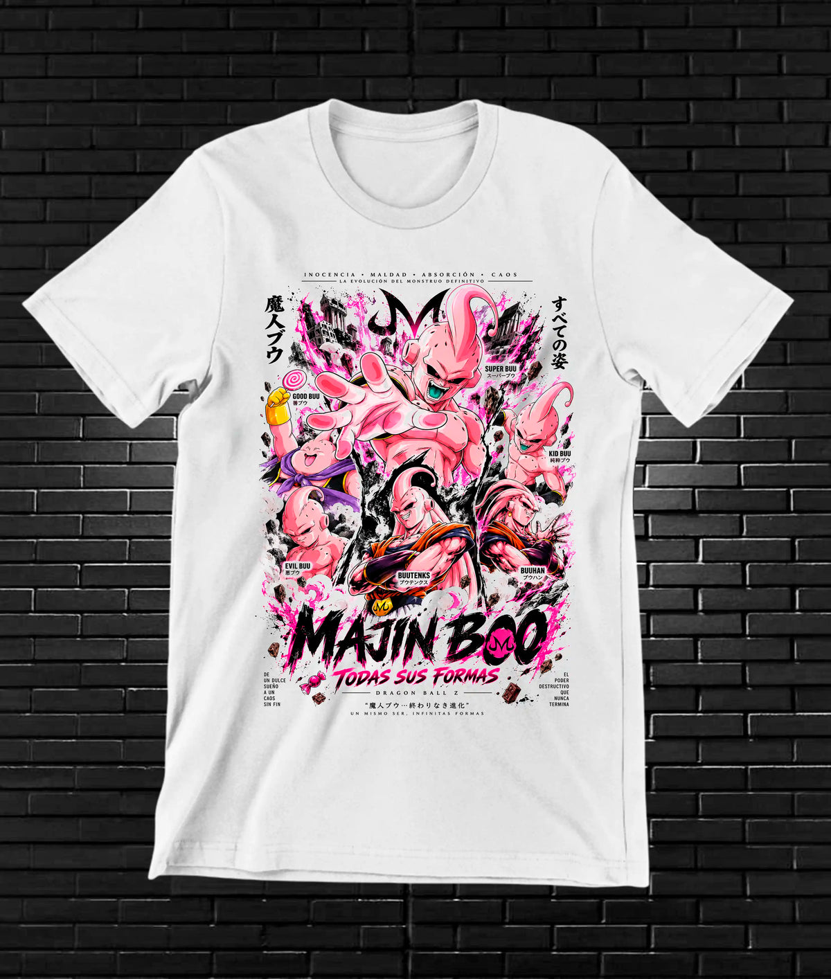 Camiseta Dragon Ball Majin Buu BALOR - NIVRA Blanco