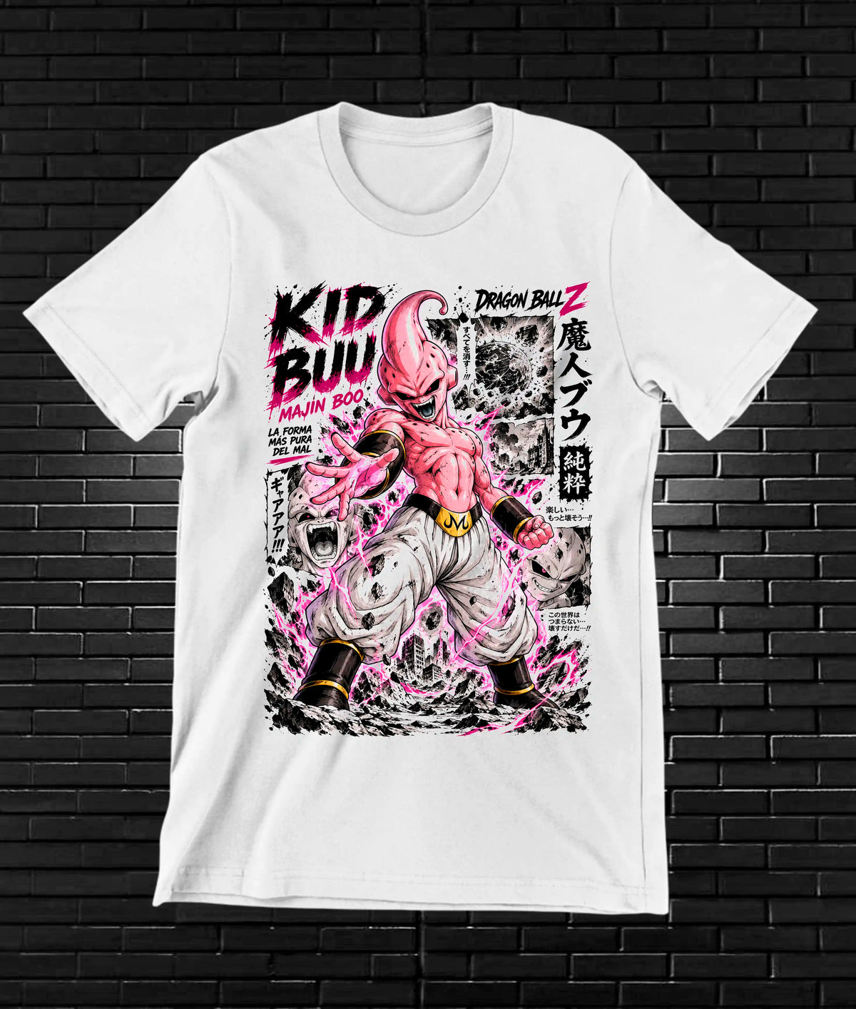 Camiseta Dragon Ball Majin Buu BAMOR - BAREN Blanco