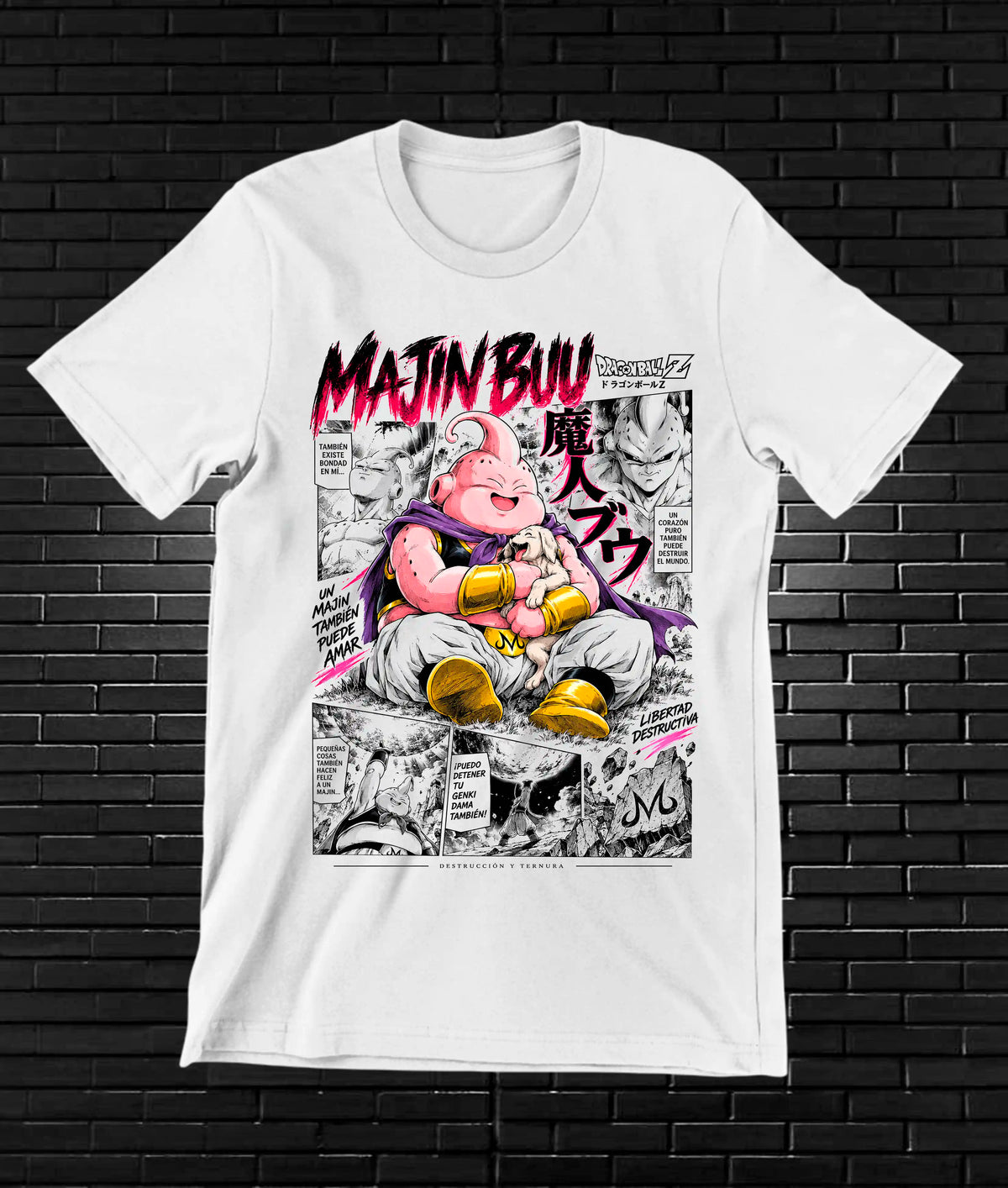 Camiseta Dragon Ball Majin Buu BAMOR - CAVOX Blanco