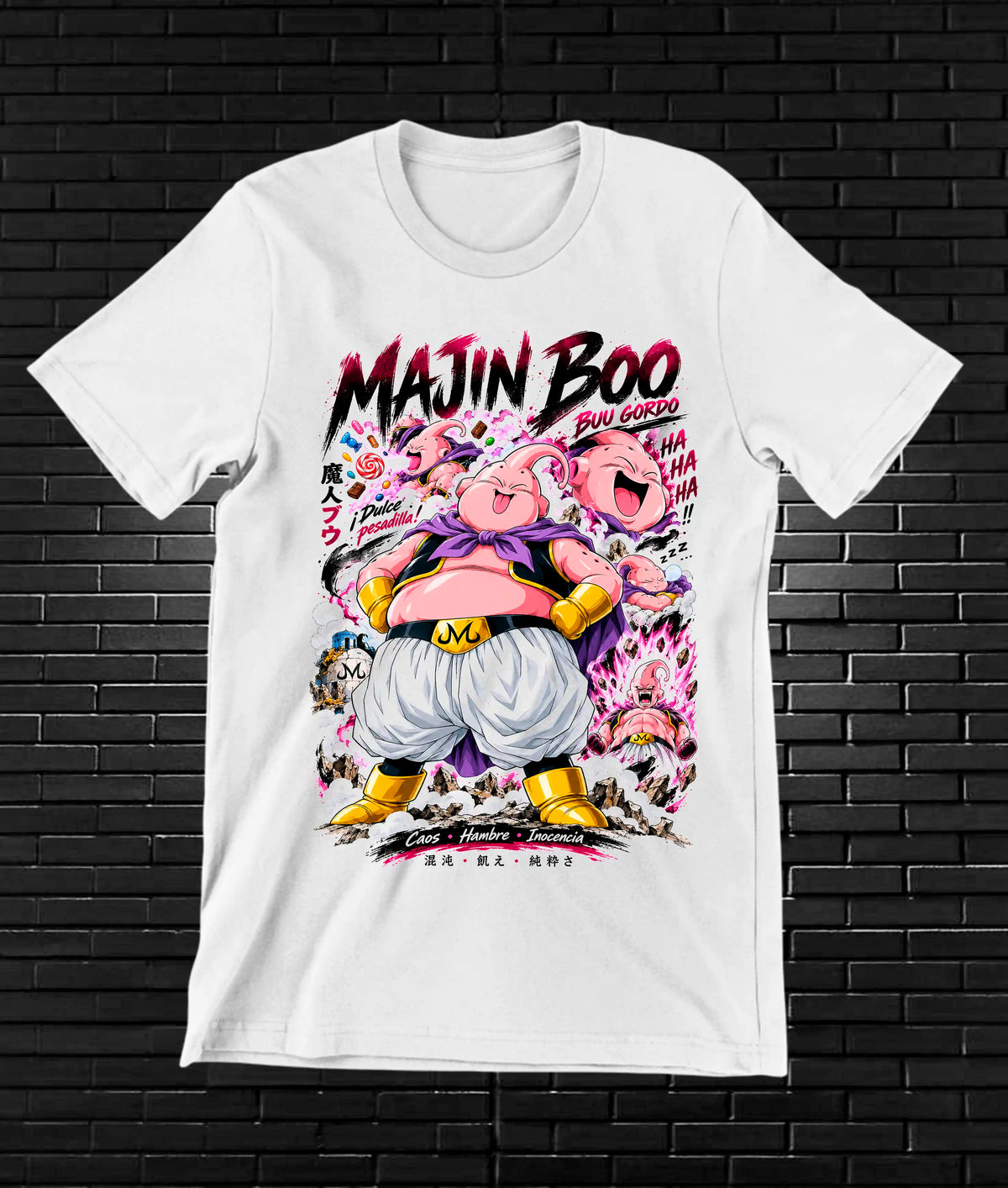 Camiseta Dragon Ball Majin Buu BAMOR - MERON Blanco