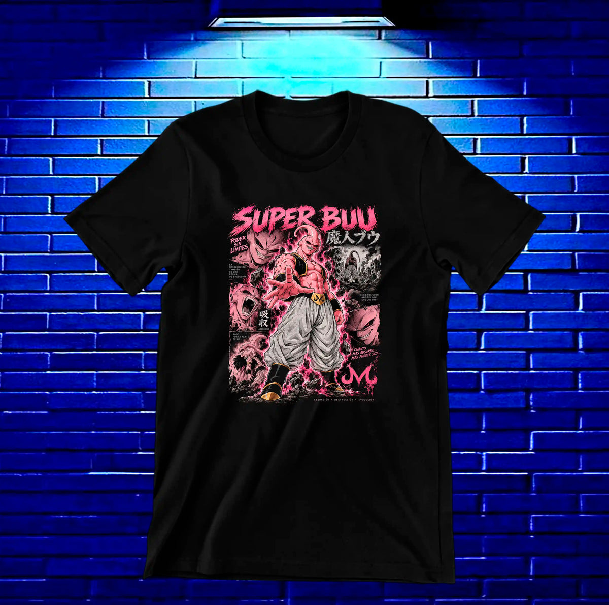 Camiseta Dragon Ball Majin Buu BAMOR - MERON Negro