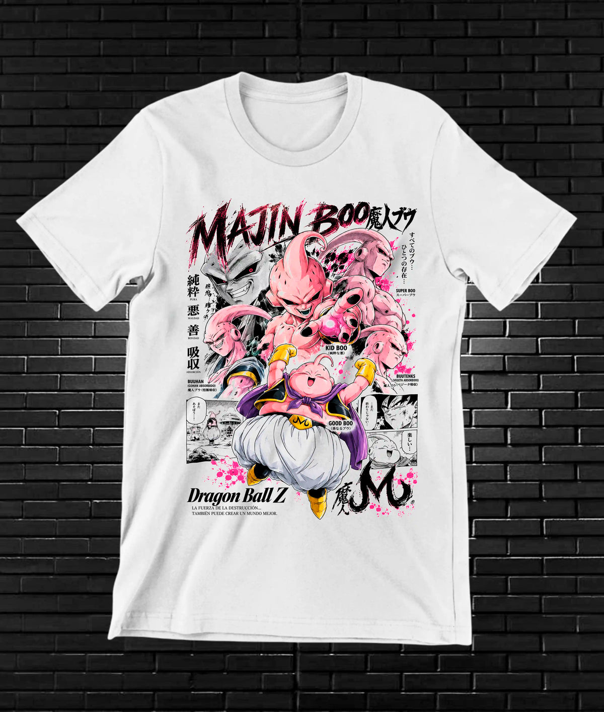 Camiseta Dragon Ball Majin Buu CAMINE - CAVOX Blanco