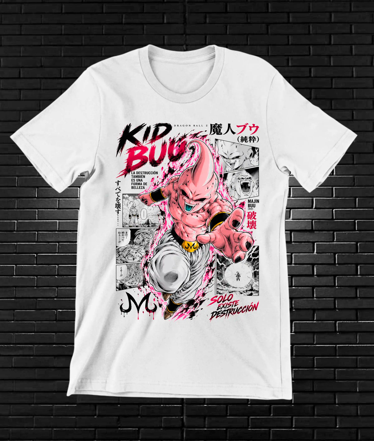 Camiseta Dragon Ball Majin Buu CAVEN - BANIX Blanco